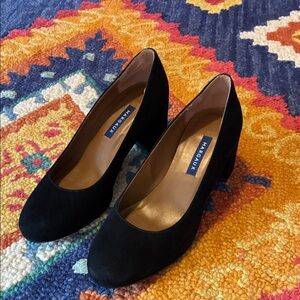 Margaux Black Suede Heels Size 38